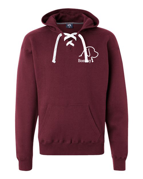 Maroon 100% Quality Cotton Rope Tie V-Neck Hoodie
