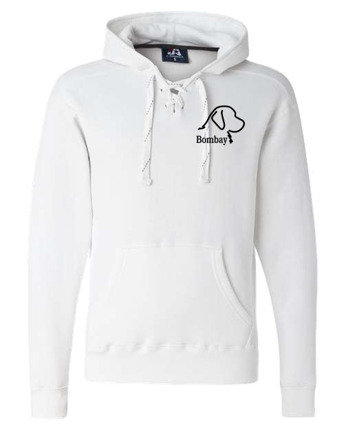 White 100% Quality Cotton Rope Tie V-Neck Hoodie