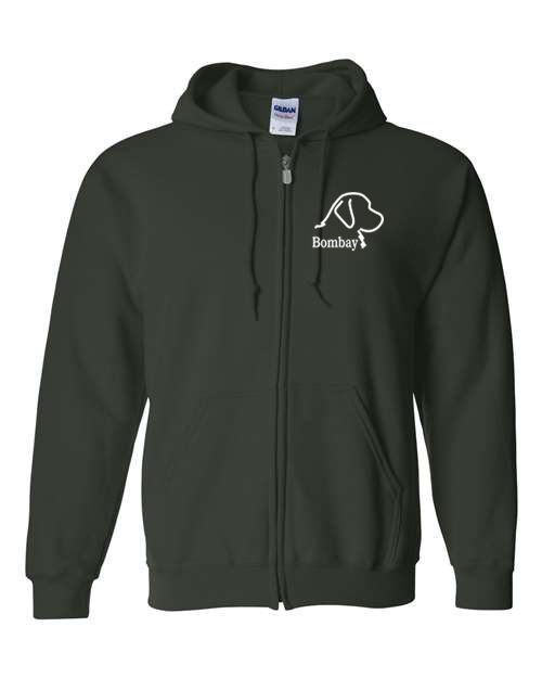 Forest Green 100% Quality Cotton Full Zip-Up