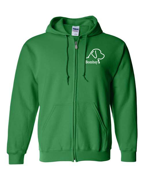 Irish Green 100% Quality Cotton Full Zip-Up
