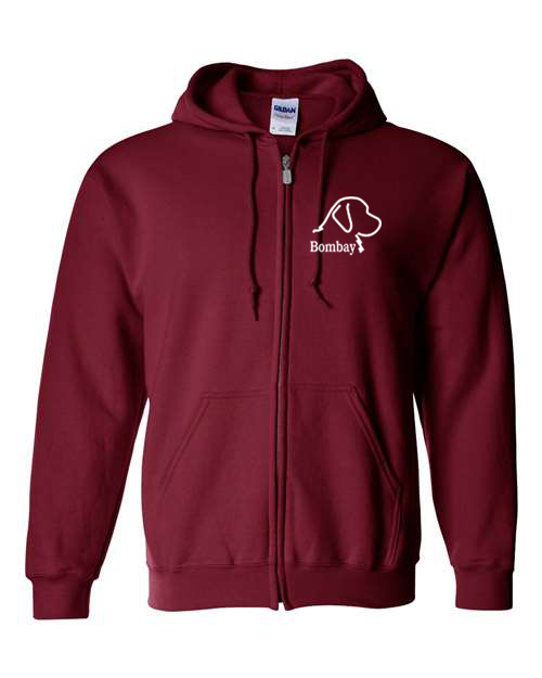 Cardinal Red 100% Quality Cotton Full Zip-Up