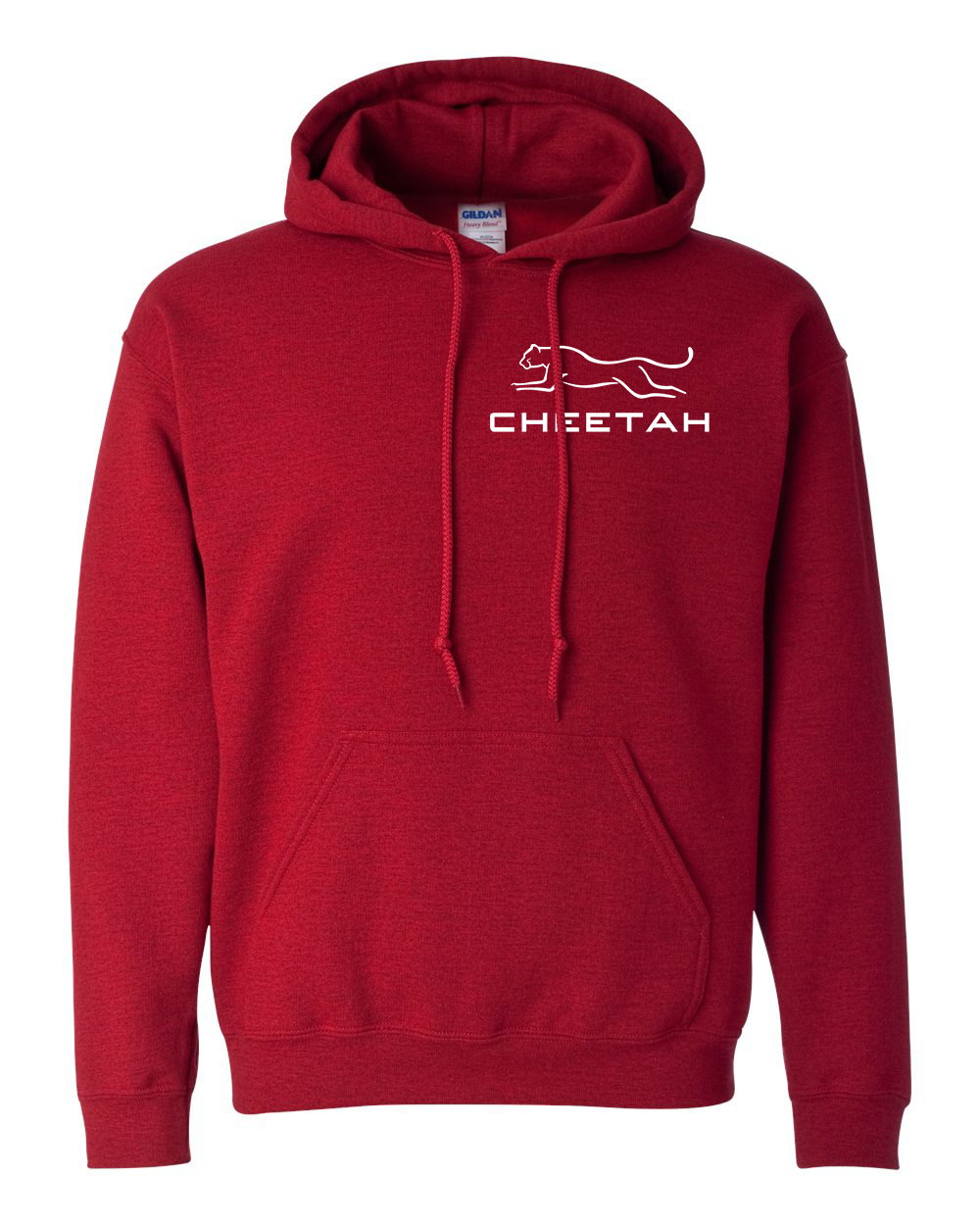 Antique Cherry Red 100% Quality Cotton Hoodie (Left Chest)