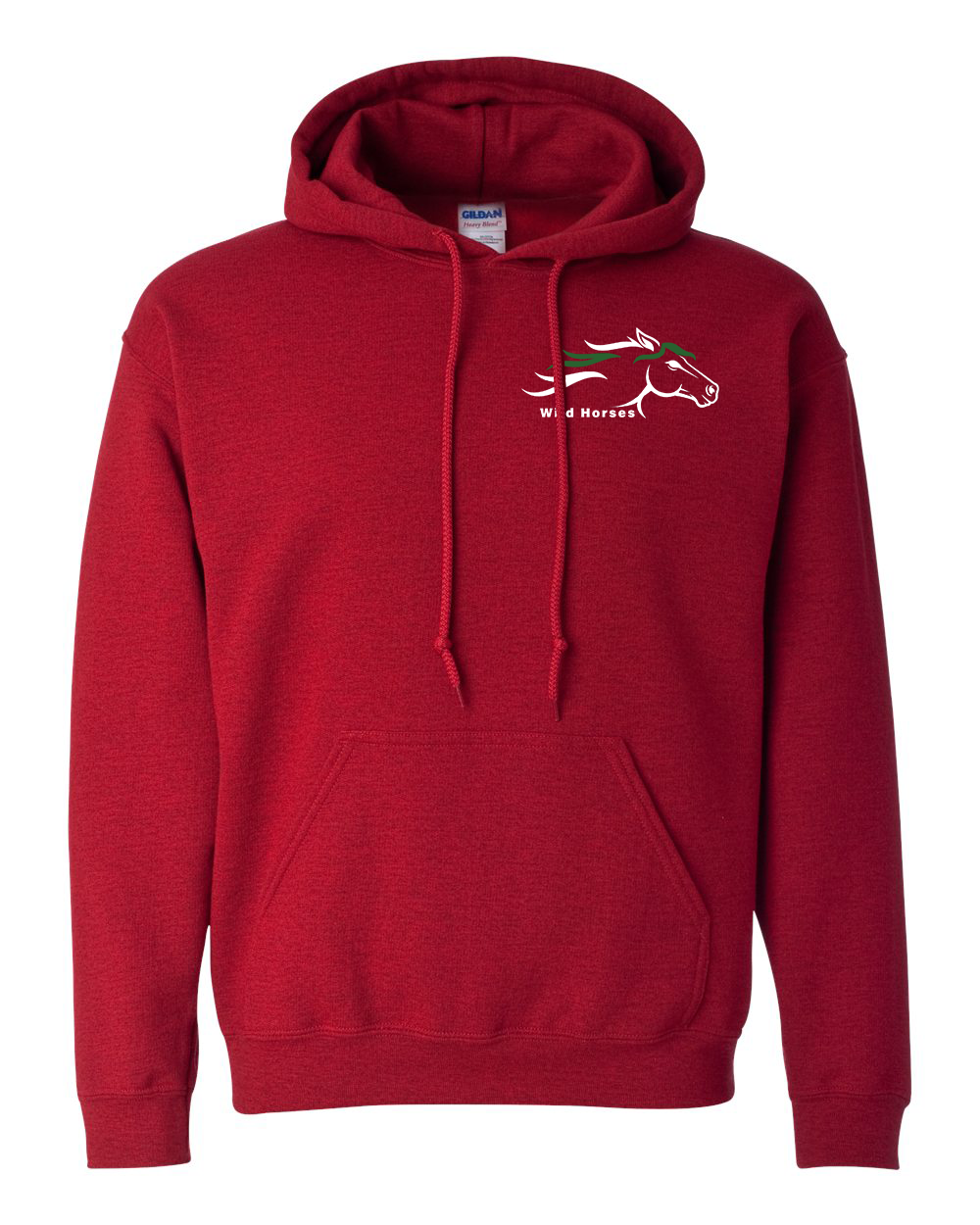 Antique Cherry Red Wild Horses 100% Quality Cotton Hoodie