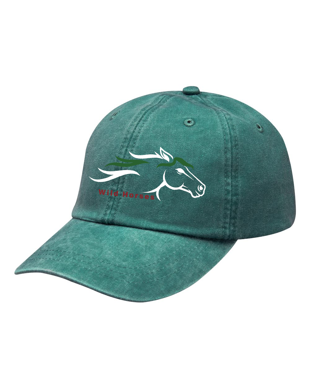 Aqua Wild Horses 100% Quality Cotton Cap