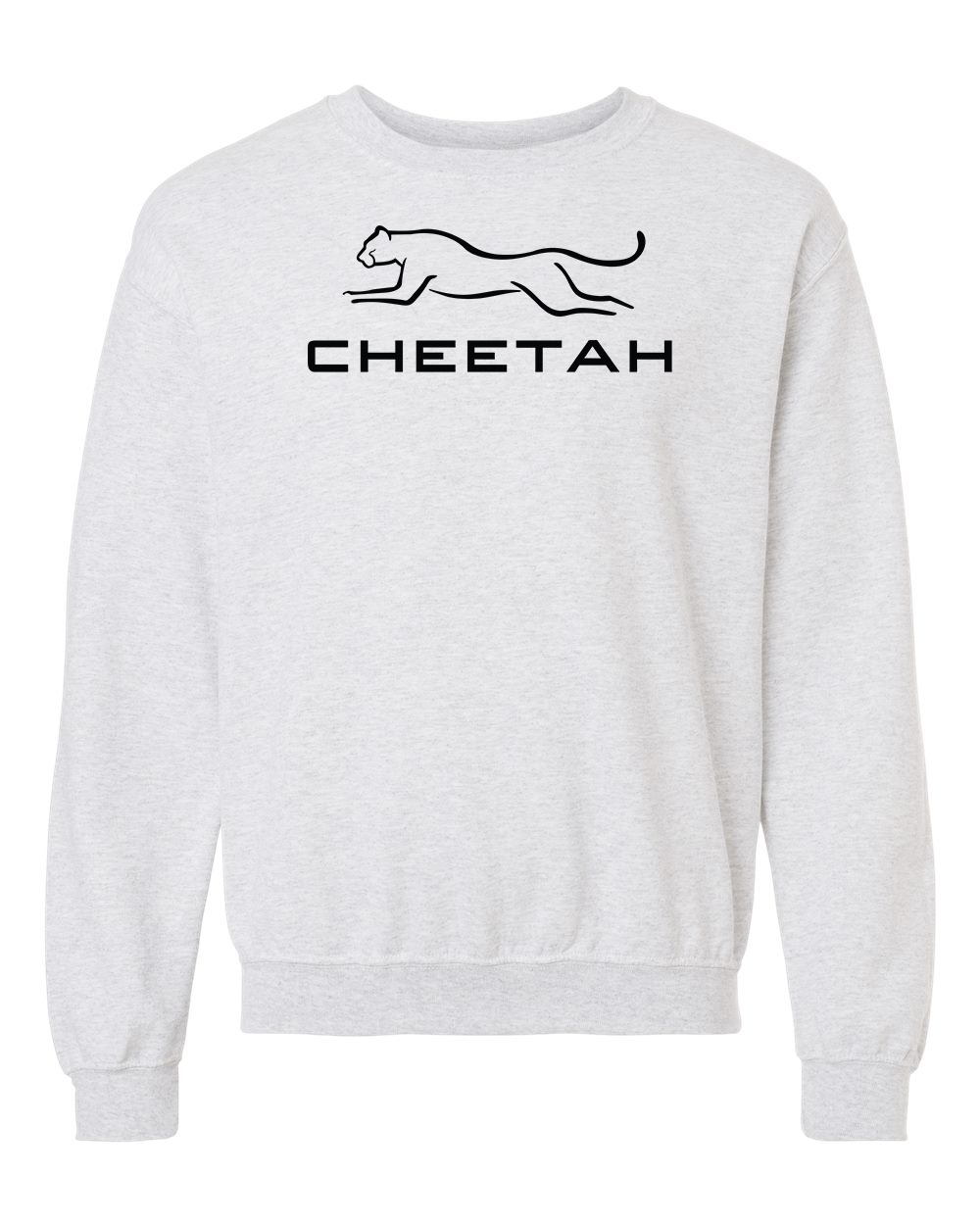 Ash Cheetah 100% Quality Cotton Crewneck Sweatshirt (Full Chest)