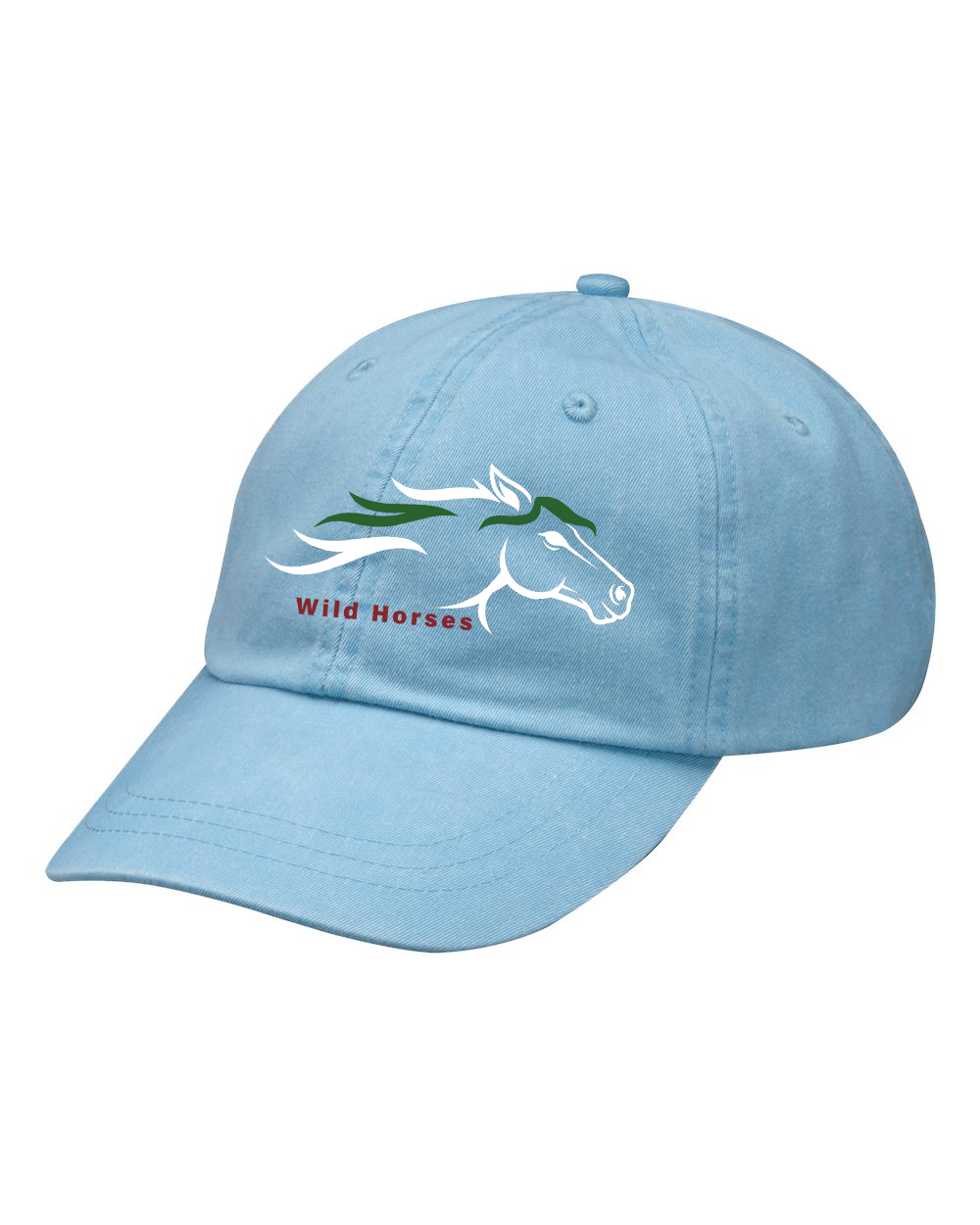Baby Blue Wild Horses 100% Quality Cotton Cap