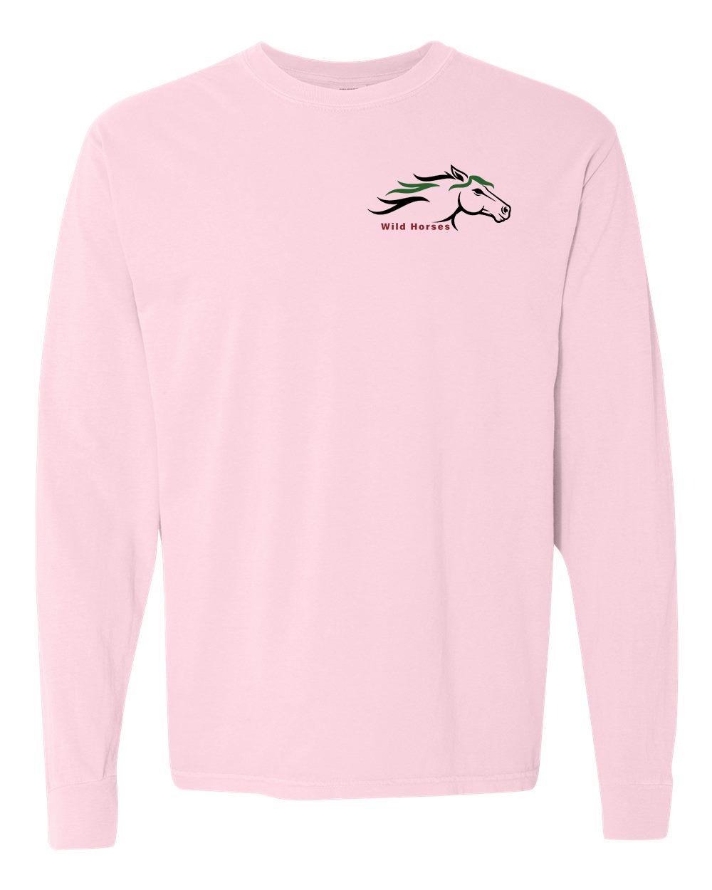 Blossom Wild Horses 100% Quality Cotton Long Sleeve