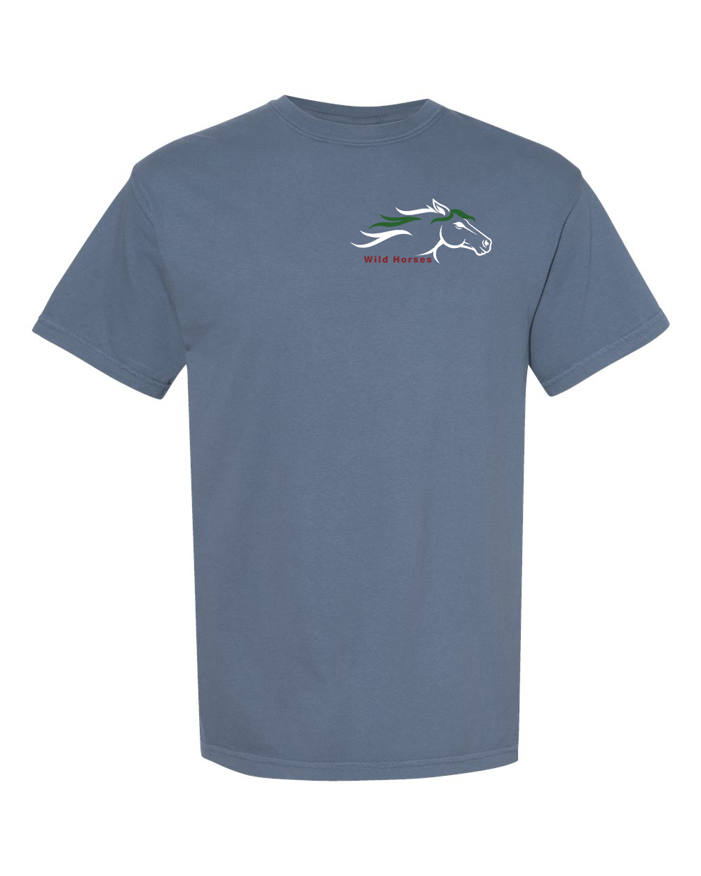 Blue Jean Wild Horses 100% Quality Cotton Short Sleeve