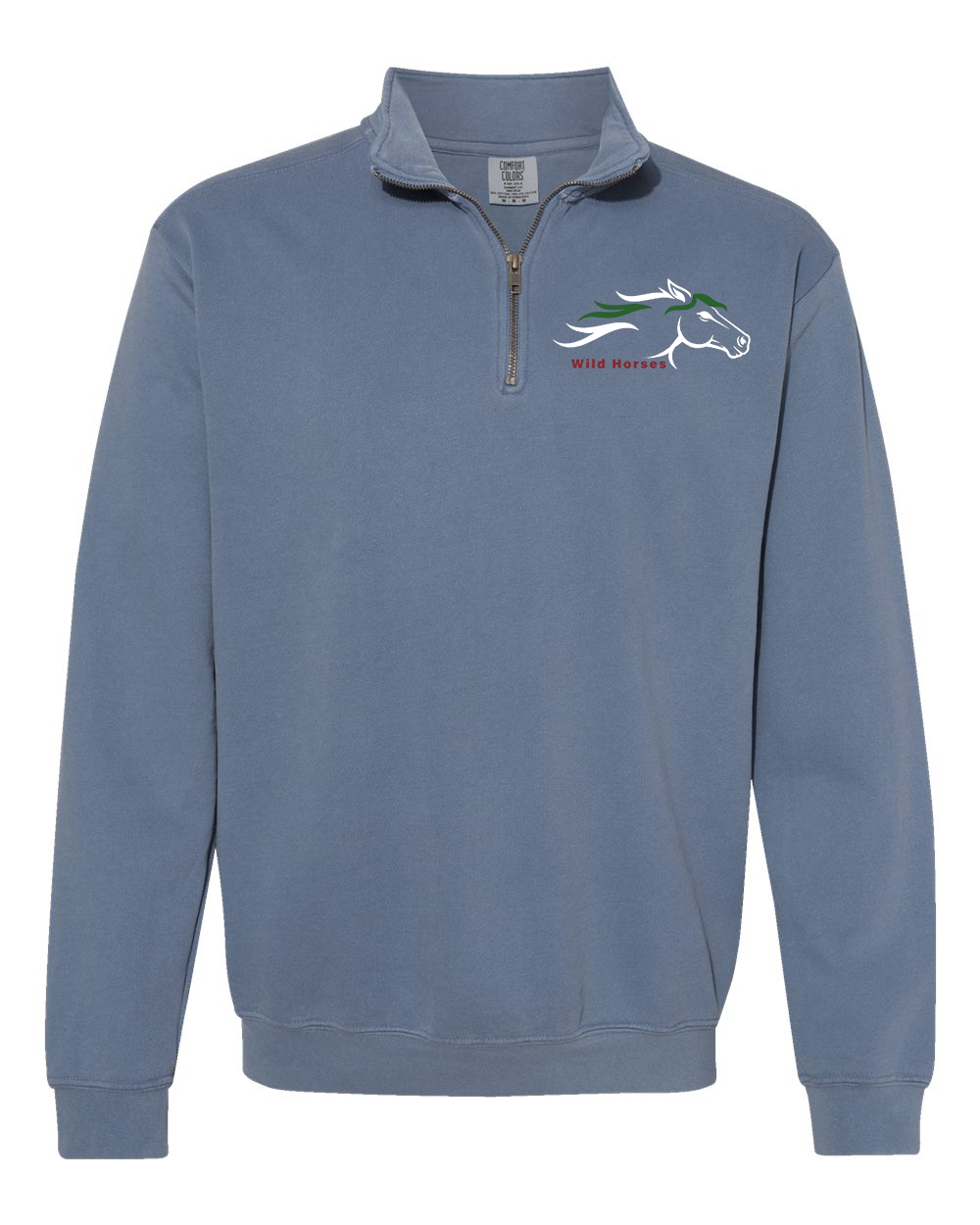 Blue Jean Wild Horses 100% Quality Cotton Quarter-Zip