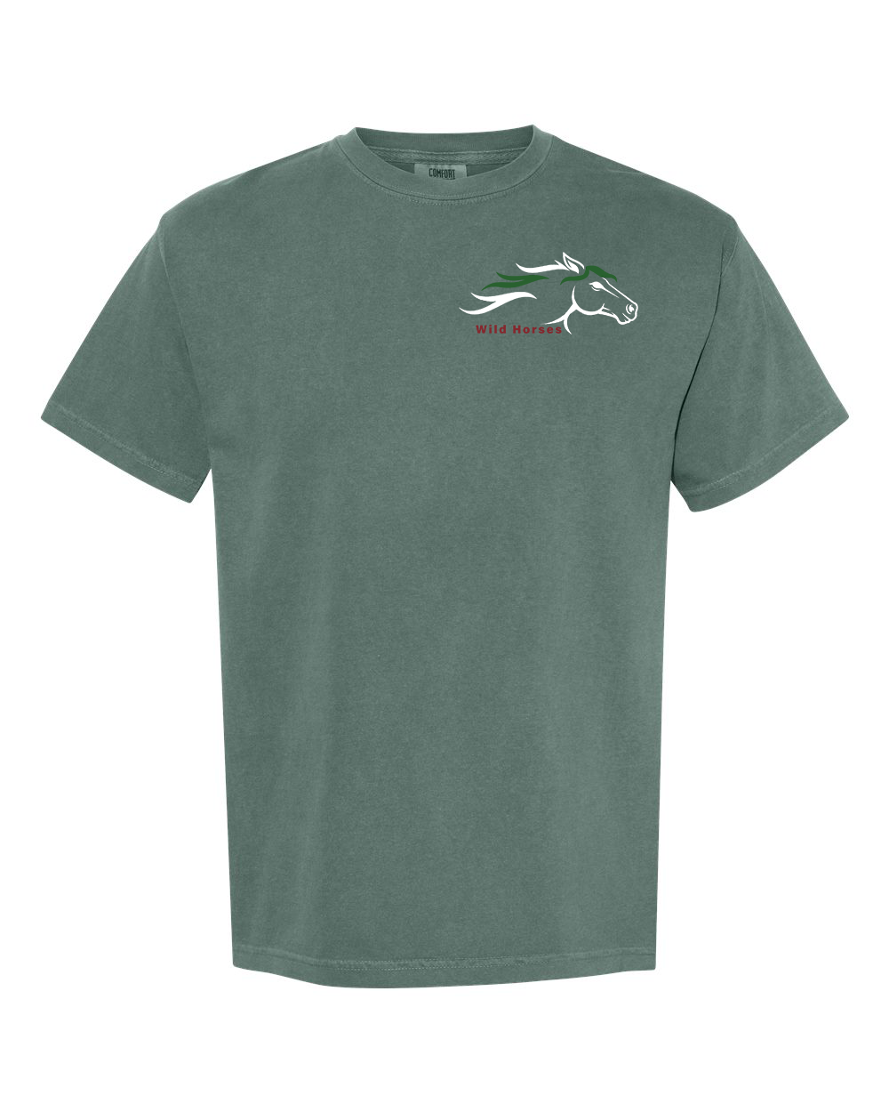 Blue Spruce Wild Horses 100% Quality Cotton Short Sleeve