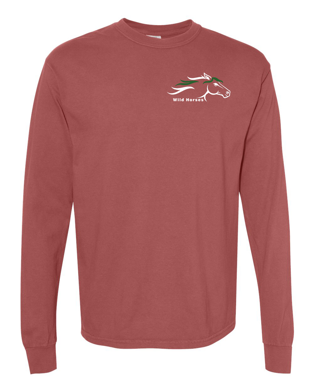 Brick Wild Horses 100% Quality Cotton Long Sleeve