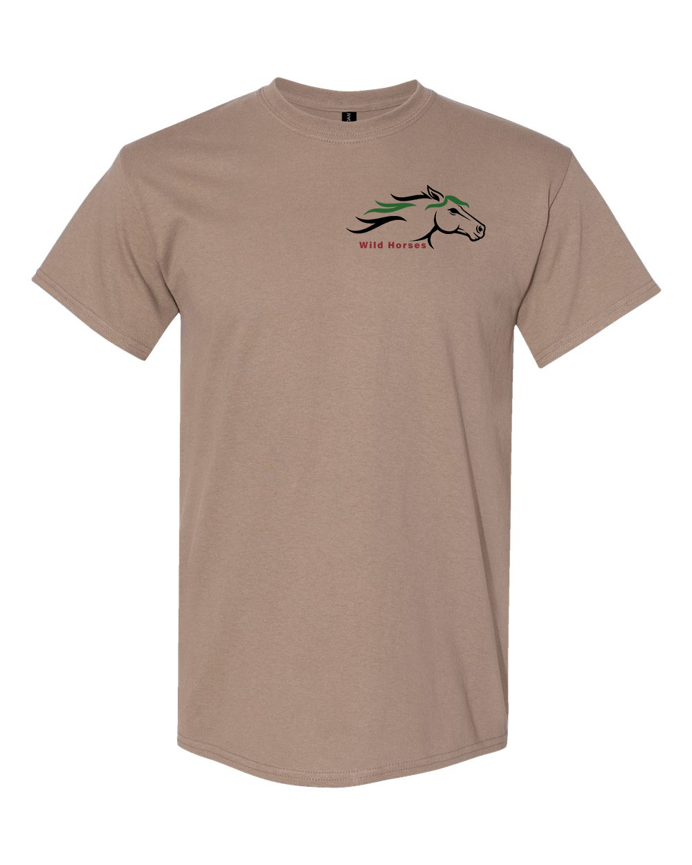 Brown Savana Wild Horses 100% Quality Cotton Short Sleeve