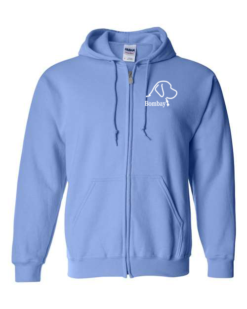 Carolina Blue 100% Quality Cotton Full Zip-Up