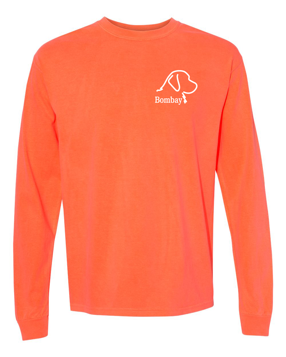 Neon Red Orange 100% Quality Cotton Long Sleeve