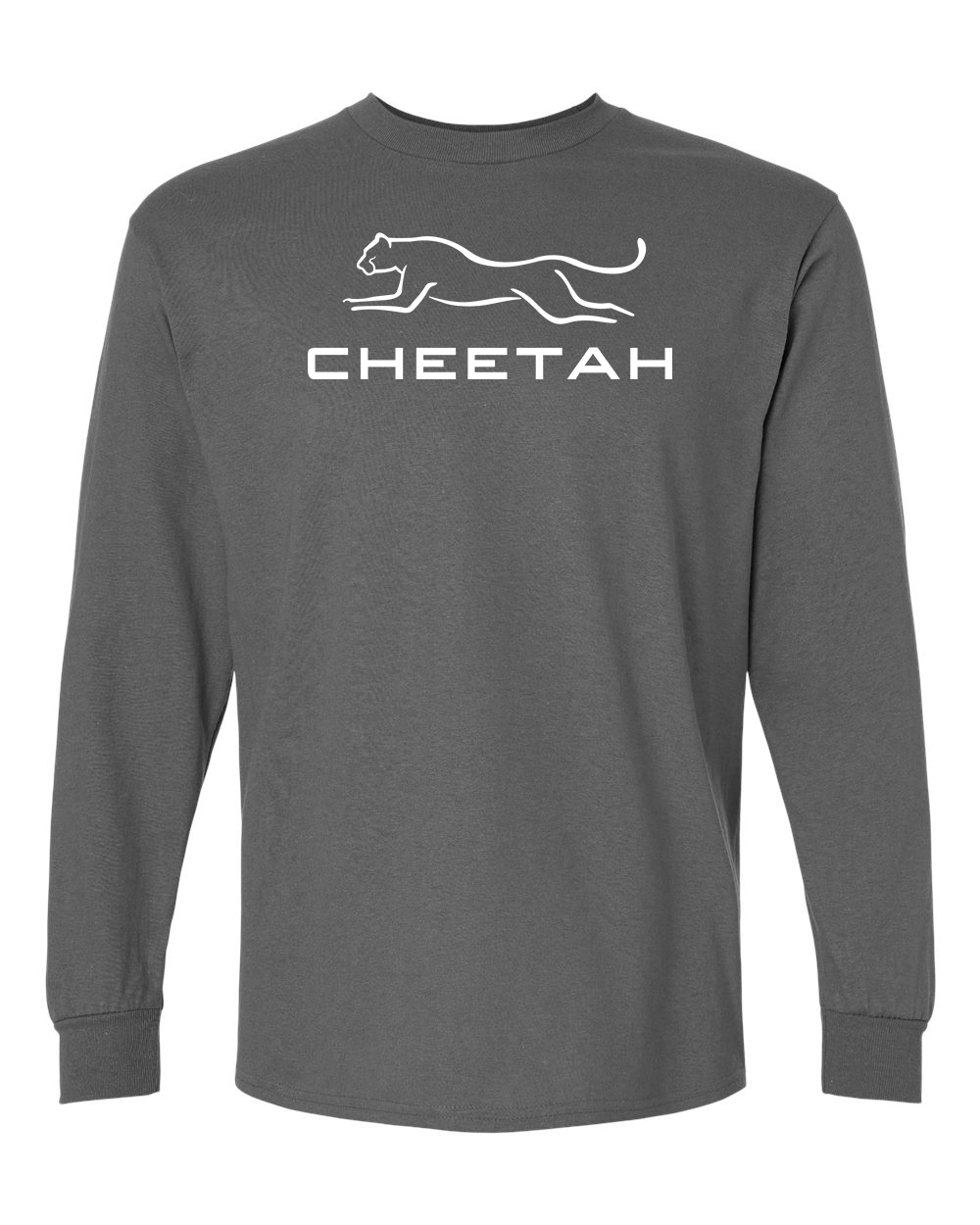 Charcoal Cheetah 100% Quality Cotton Long Sleeve (Full Chest)