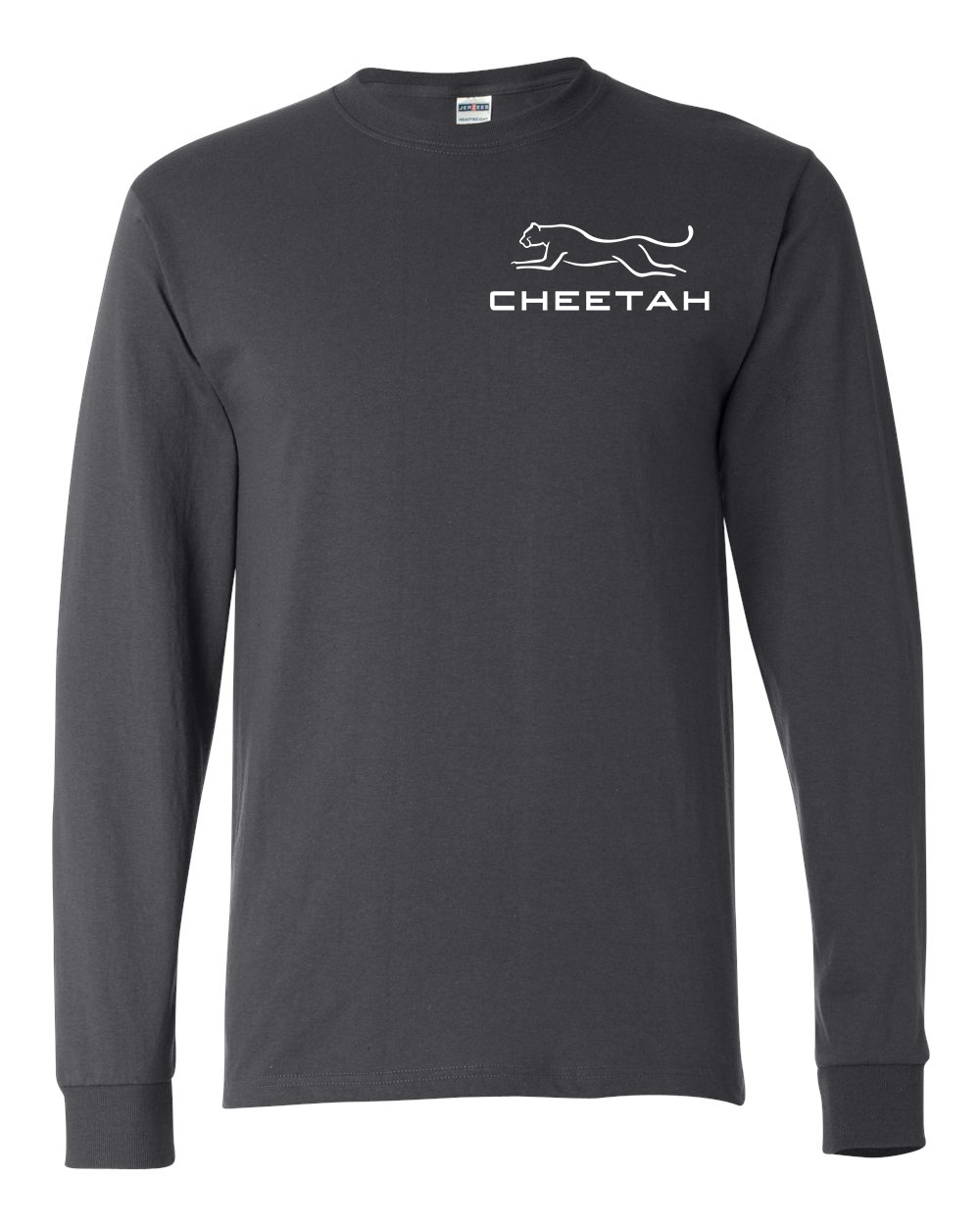 Charcoal Grey Cheetah 100% Quality Cotton Long Sleeve