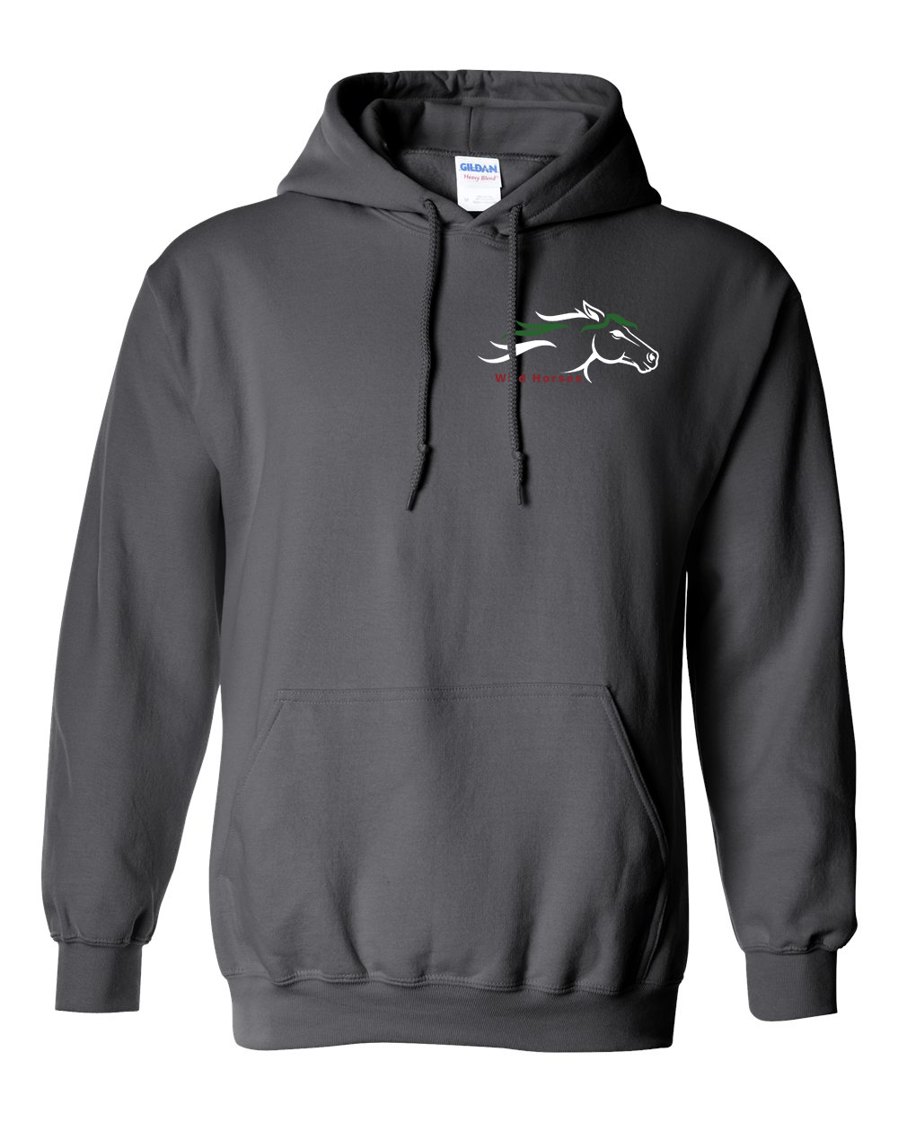 Charcoal Wild Horses 100% Quality Cotton Hoodie