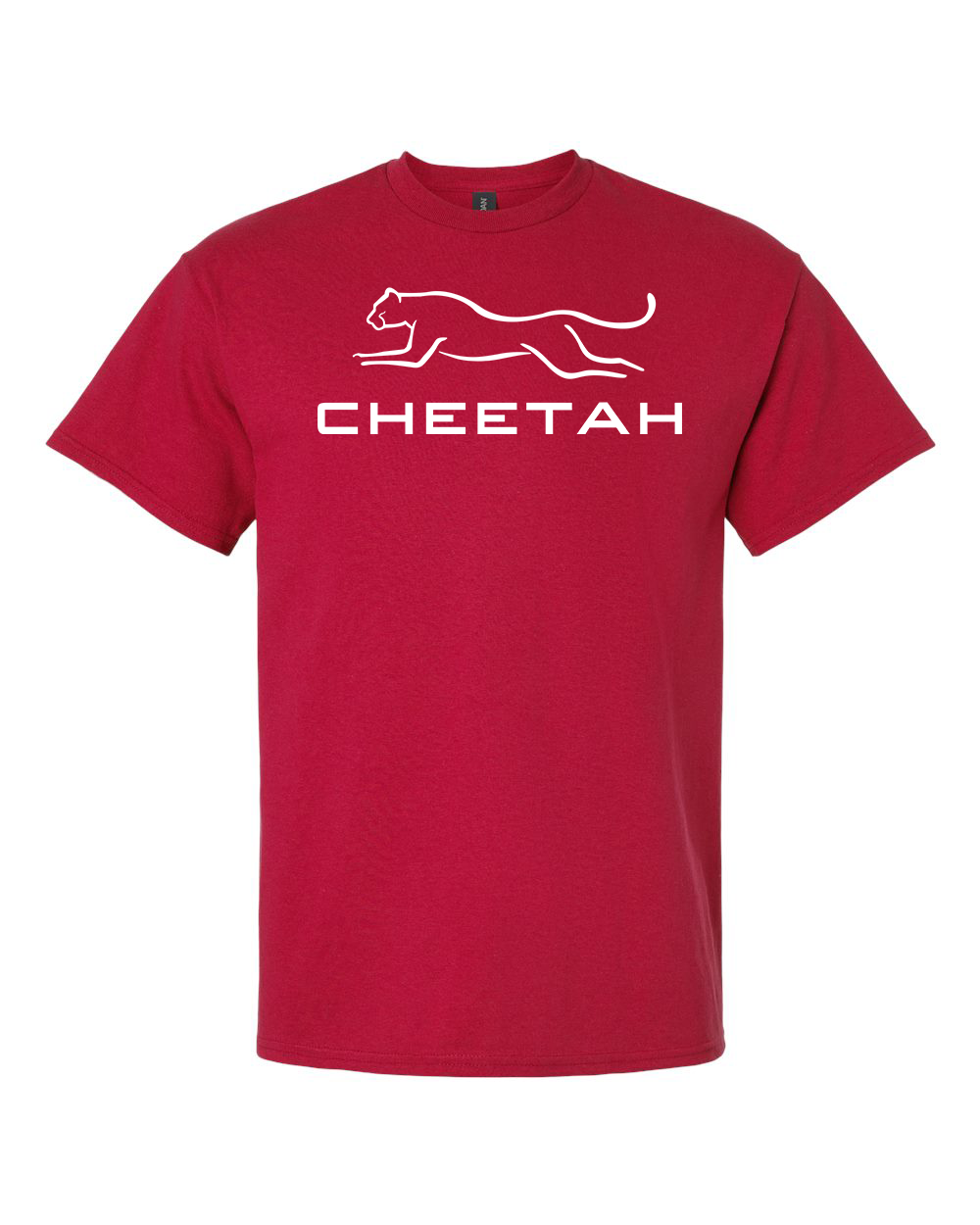 Cherry Red Cheetah 100% Quality Cotton Short Sleeve (Full Chest)