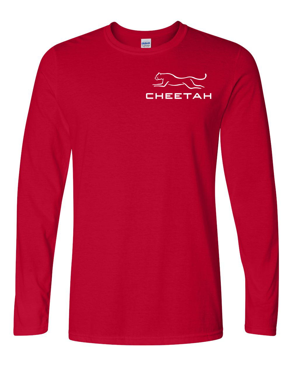 Cherry Red Cheetah 100% Quality Cotton Long Sleeve