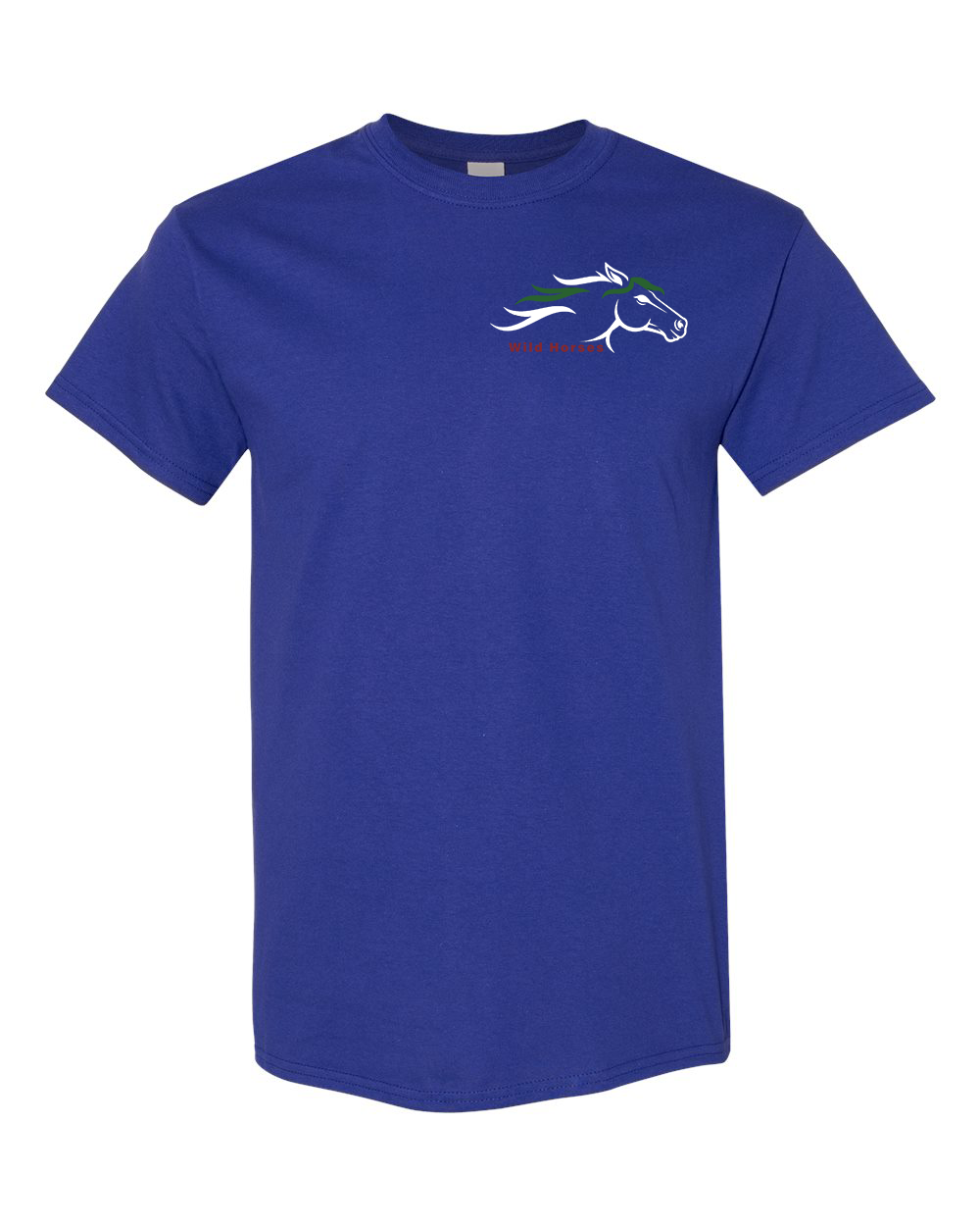Cobalt Wild Horses 100% Quality Cotton Short Sleeve
