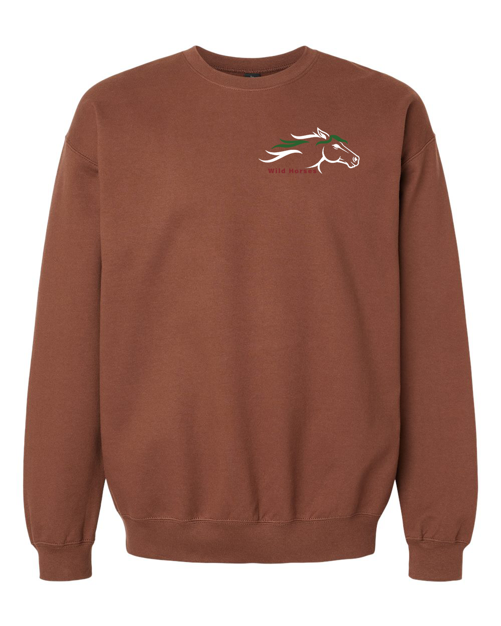 Cocoa Wild Horses 100% Quality Cotton Crewneck Sweatshirt
