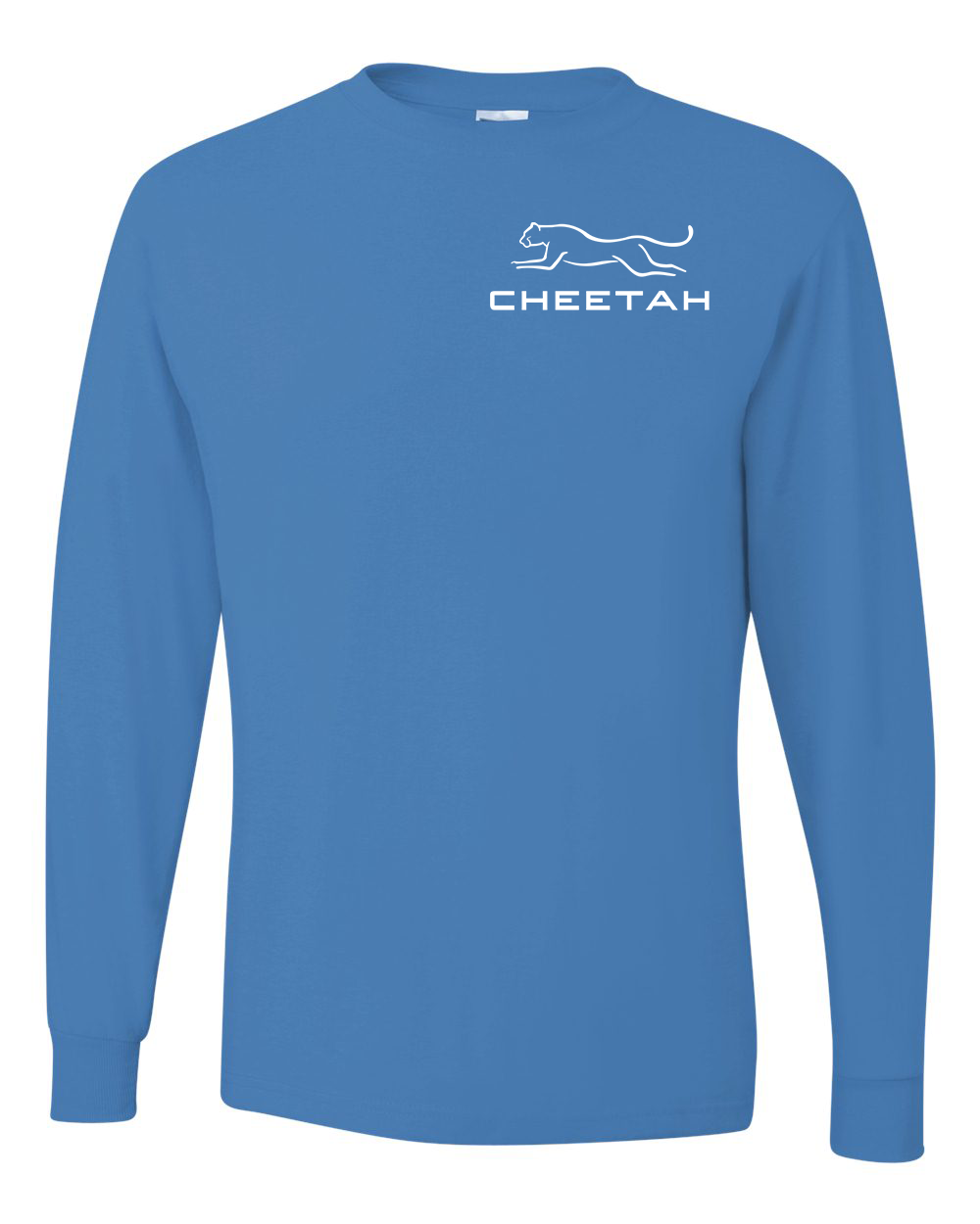 Columbia Blue Cheetah 100% Quality Cotton Long Sleeve