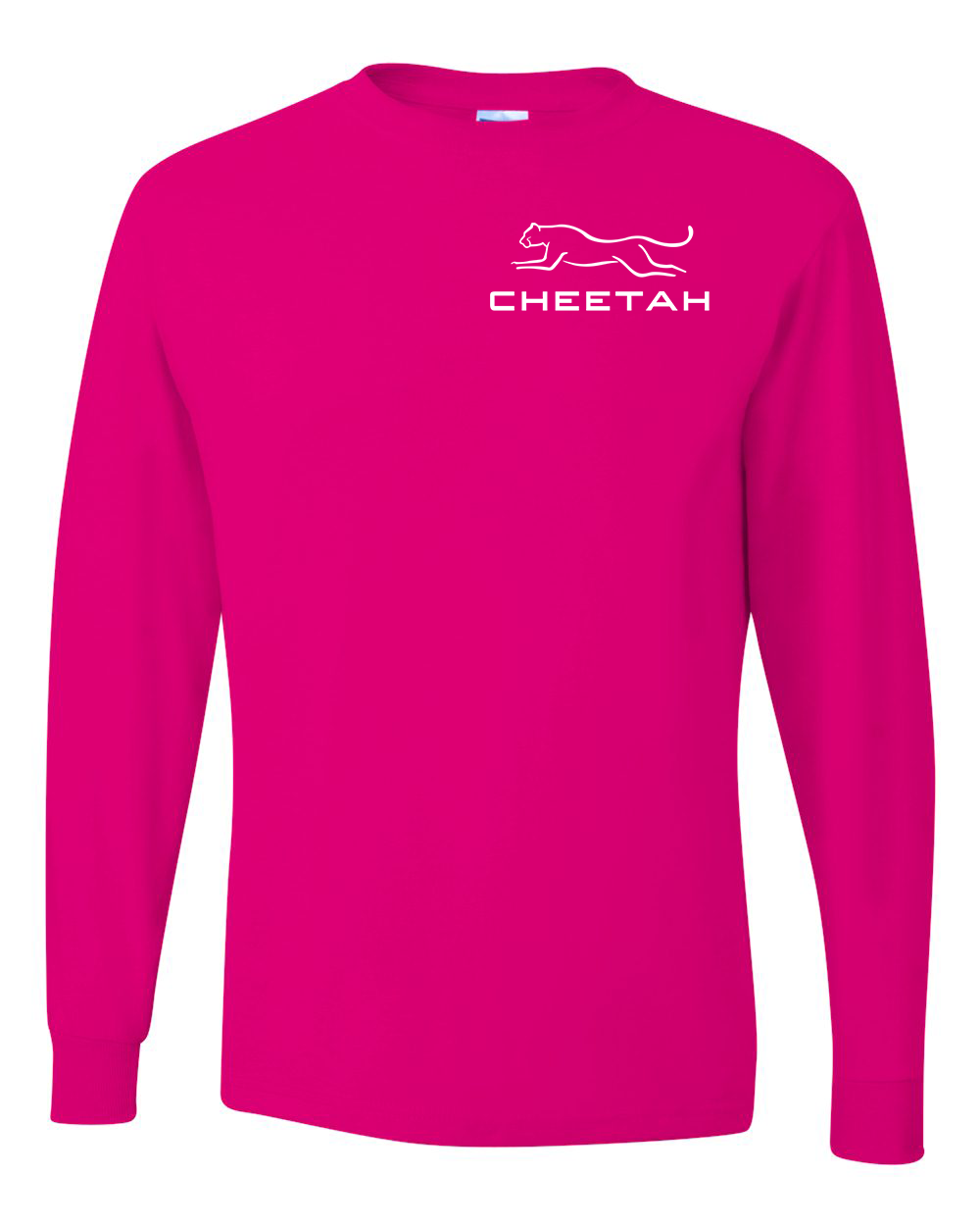Cyber Pink Cheetah 100% Quality Cotton Long Sleeve