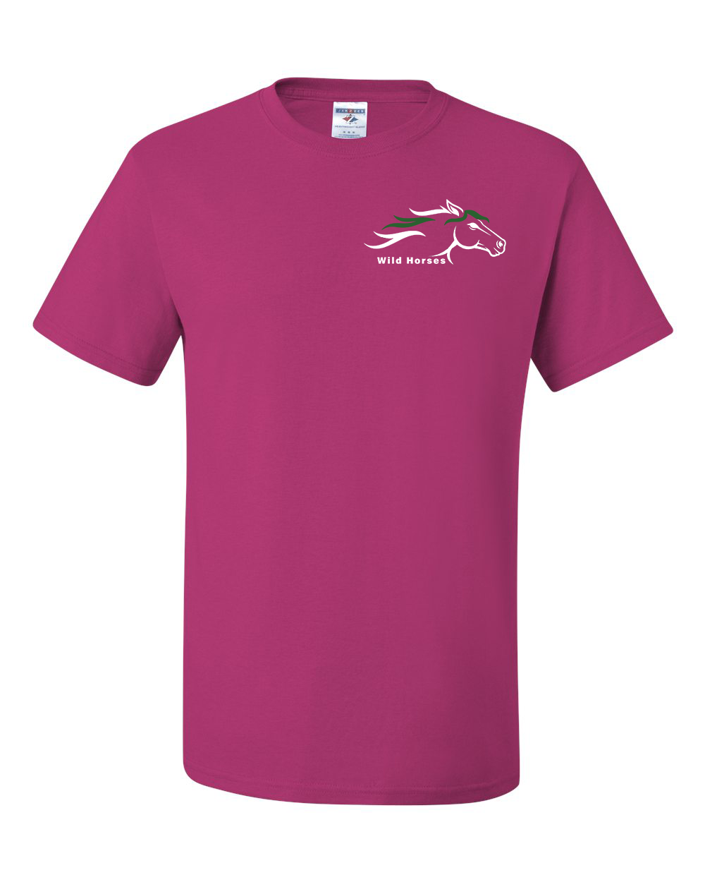 Cyber Pink Wild Horses 100% Quality Cotton Short Sleeve