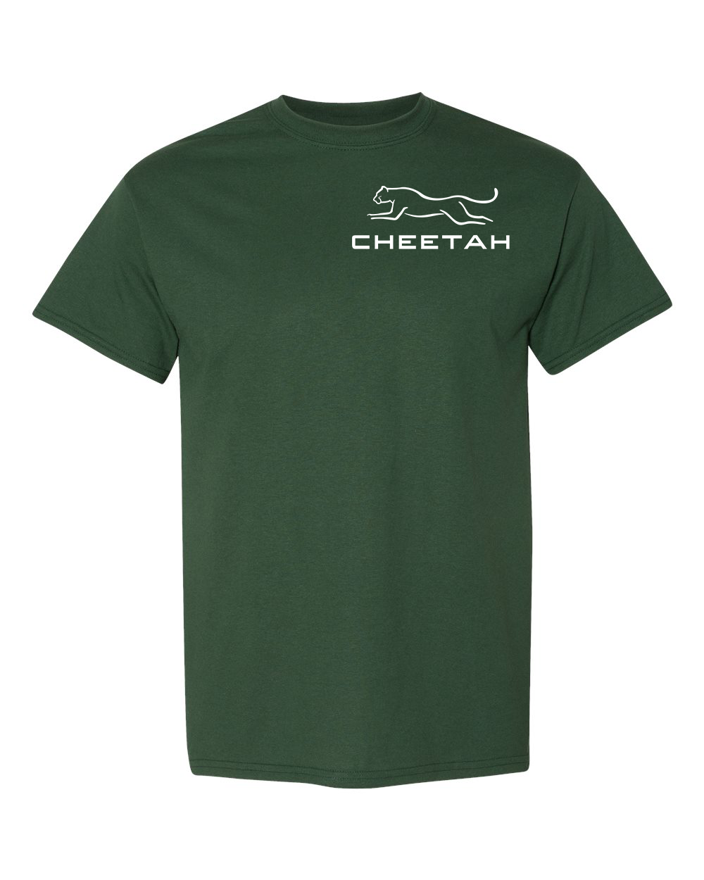 Dark Green Cheetah 100% Quality Cotton Short Sleeve