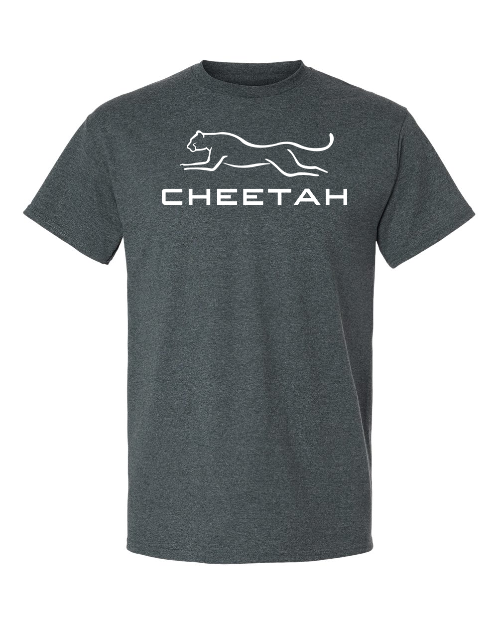 Dark Heather Cheetah 100% Quality Cotton Short Sleeve (Full Chest)