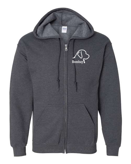 Dark Heather 100% Quality Cotton Full Zip-Up