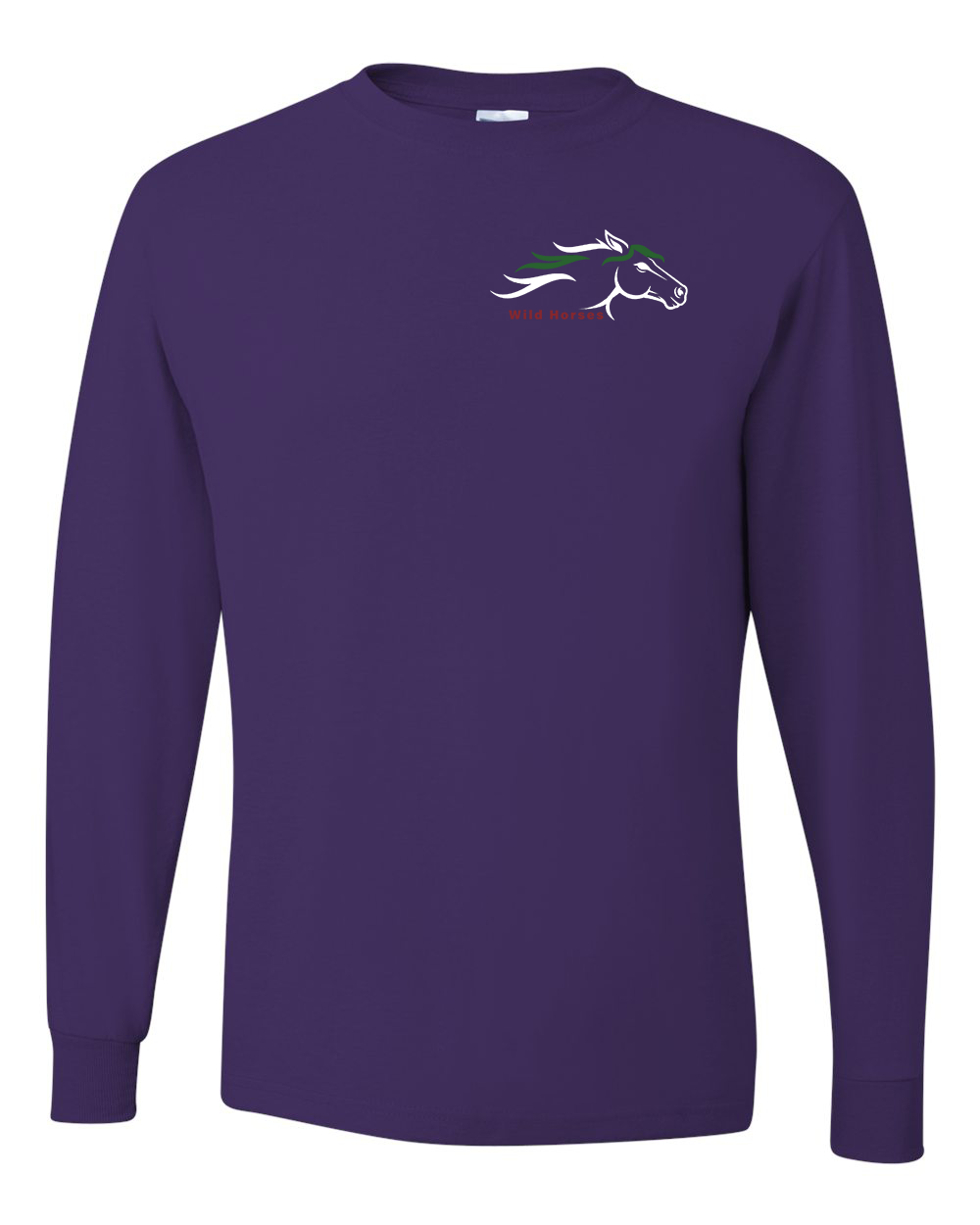 Deep Purple Wild Horses 100% Quality Cotton Long Sleeve