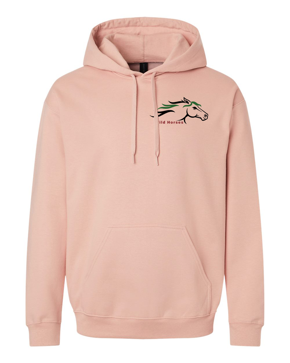 Dusty Rose Wild Horses 100% Quality Cotton Hoodie
