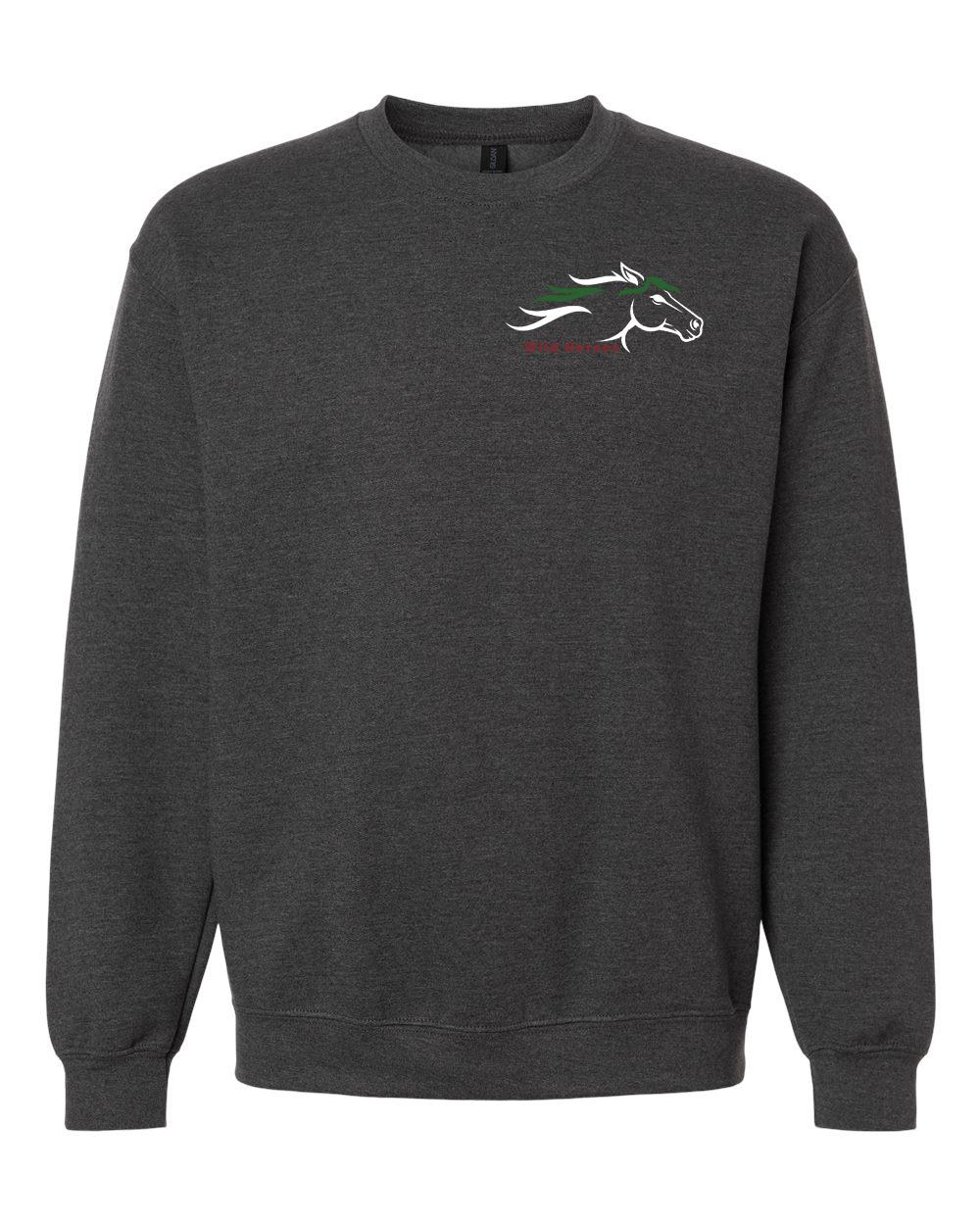 Fan Charcoal Heather Wild Horses 100% Quality Cotton Crewneck Sweatshirt