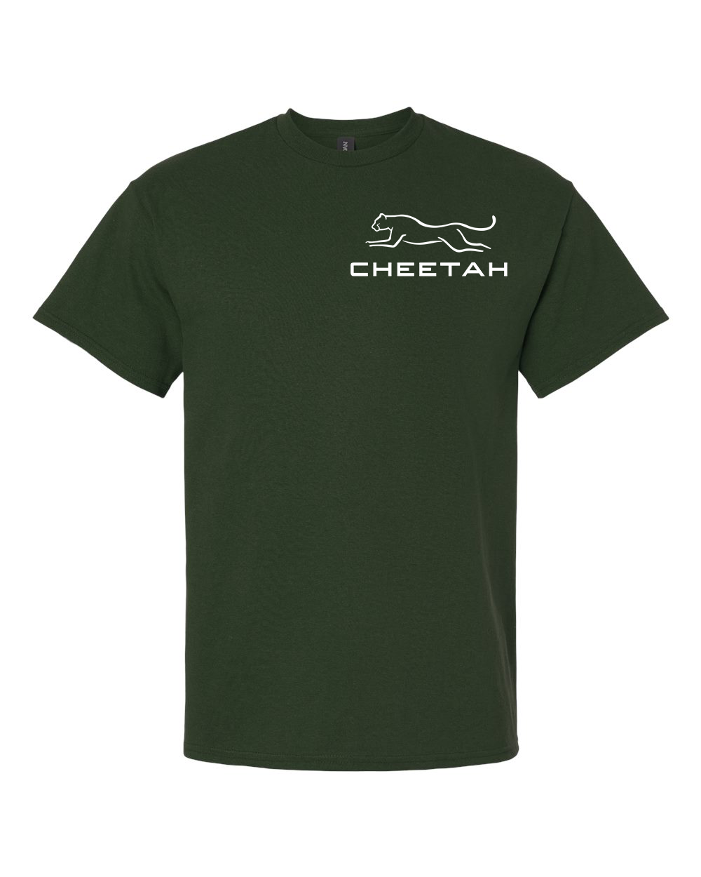 Forest Cheetah 100% Quality Cotton Short Sleeve (Left Chest)
