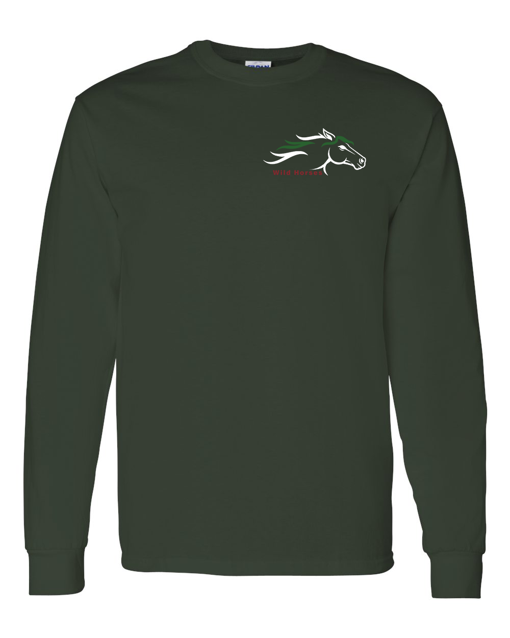 Forest Wild Horses 100% Quality Cotton Long Sleeve