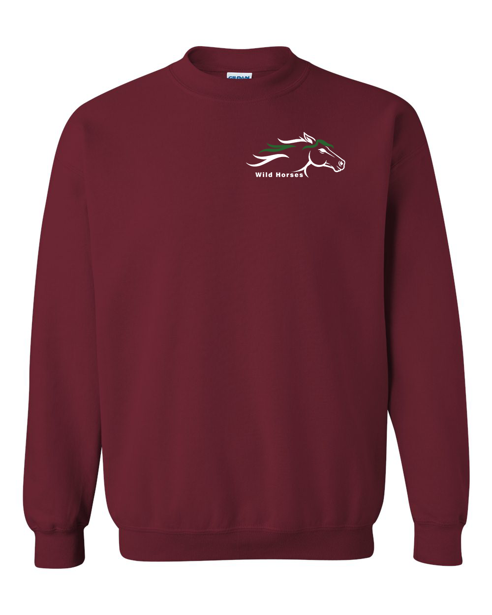 Garnet Wild Horses 100% Quality Cotton Crewneck Sweatshirt