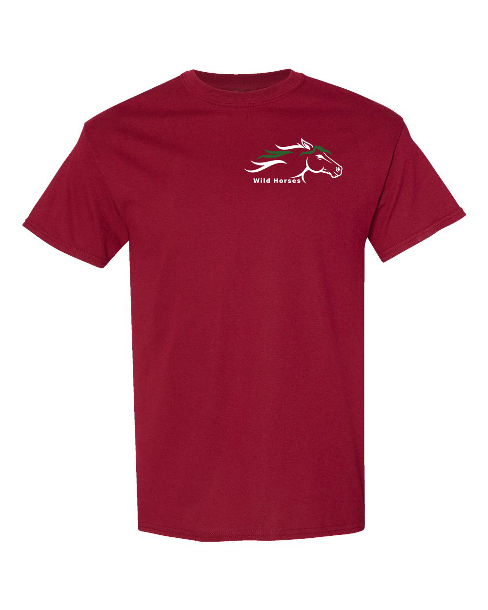 Garnet Wild Horses 100% Quality Cotton Short Sleeve