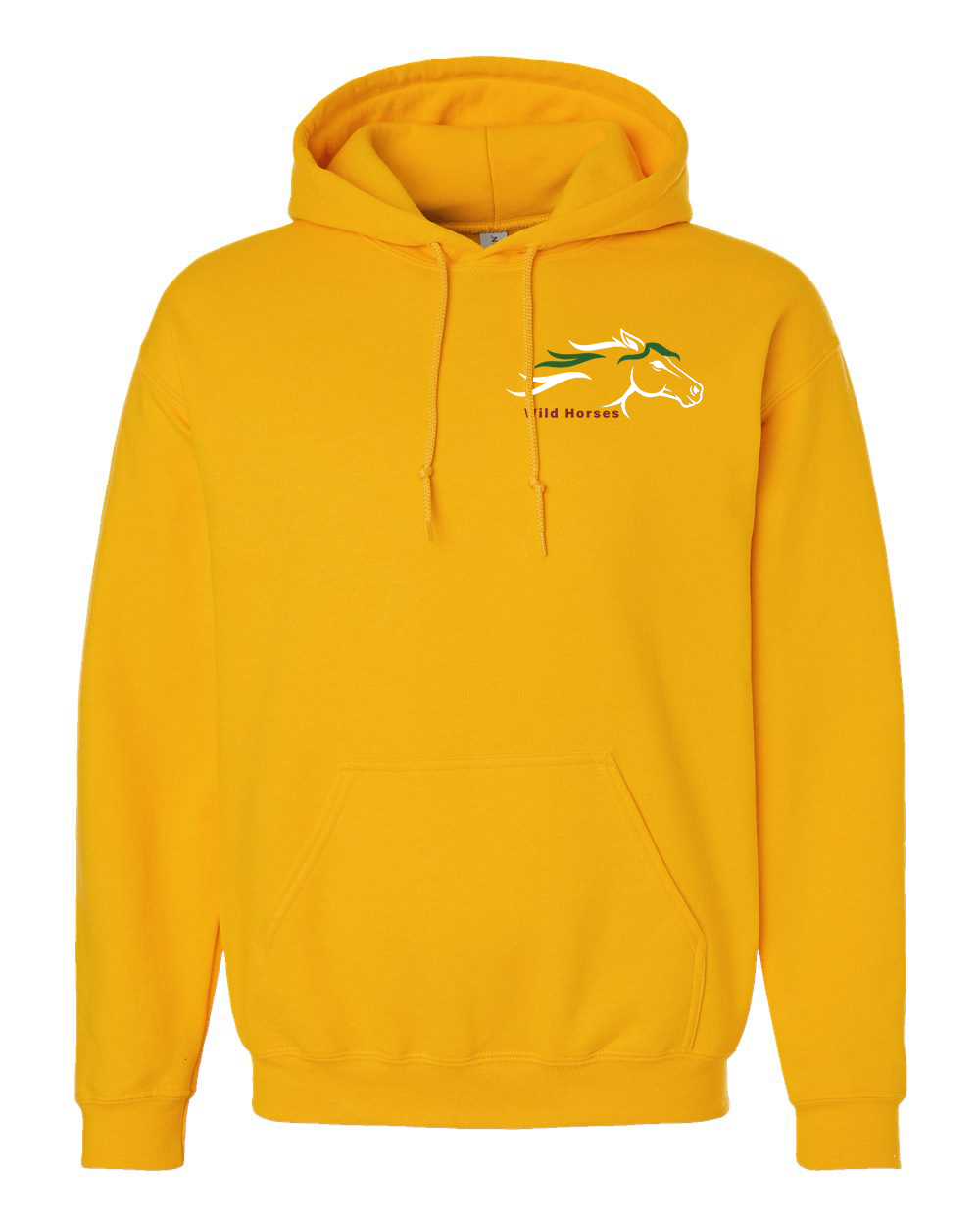 Gold Wild Horses 100% Quality Cotton Hoodie