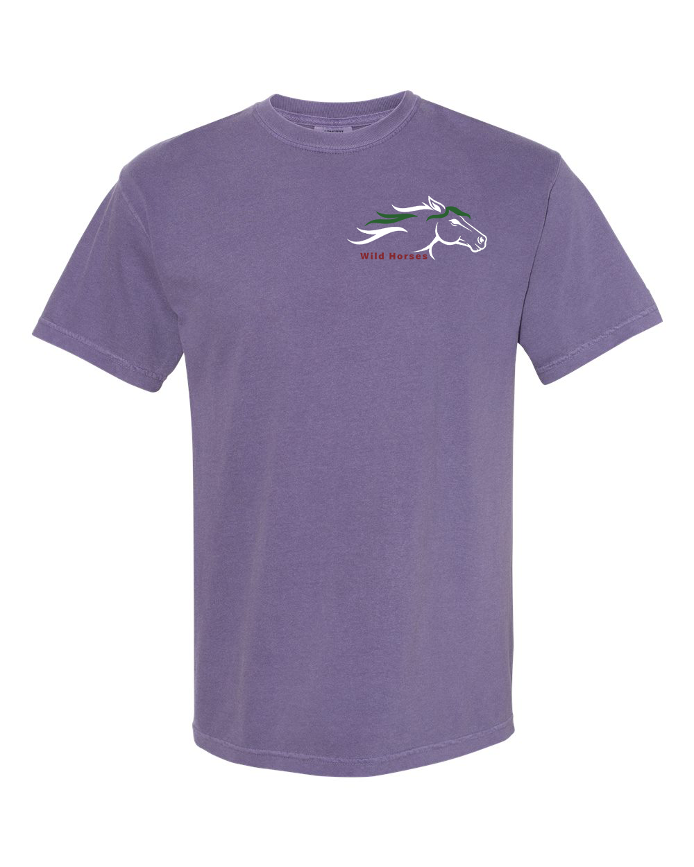 Grape Wild Horses 100% Quality Cotton Short Sleeve