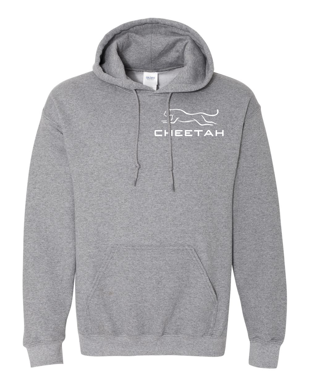 Graphite Heather Cheetah 100% Quality Cotton Hoodie