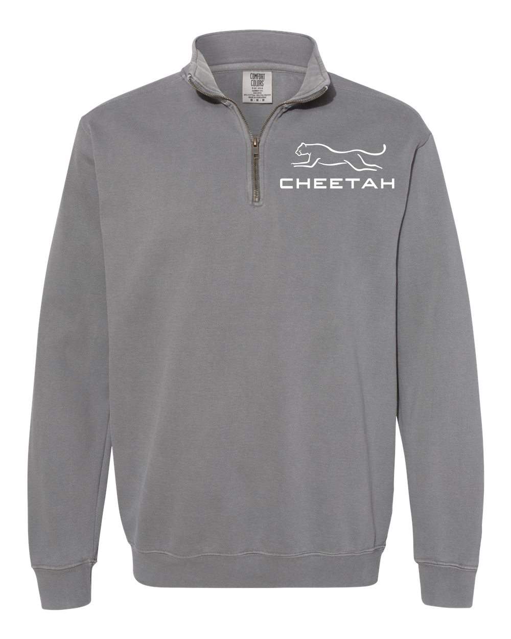 Grey Cheetah 100% Quality Cotton Quarter-Zip