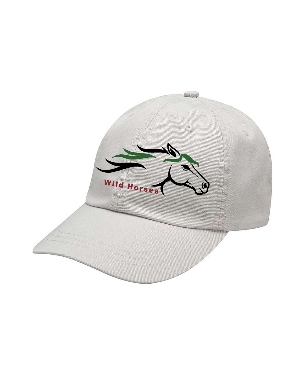 Grey Wild Horses 100% Quality Cotton Cap