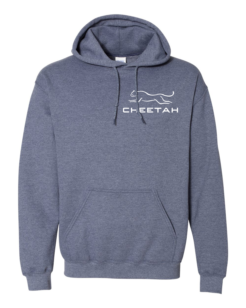 Heather Dark Navy Cheetah 100% Quality Cotton Hoodie