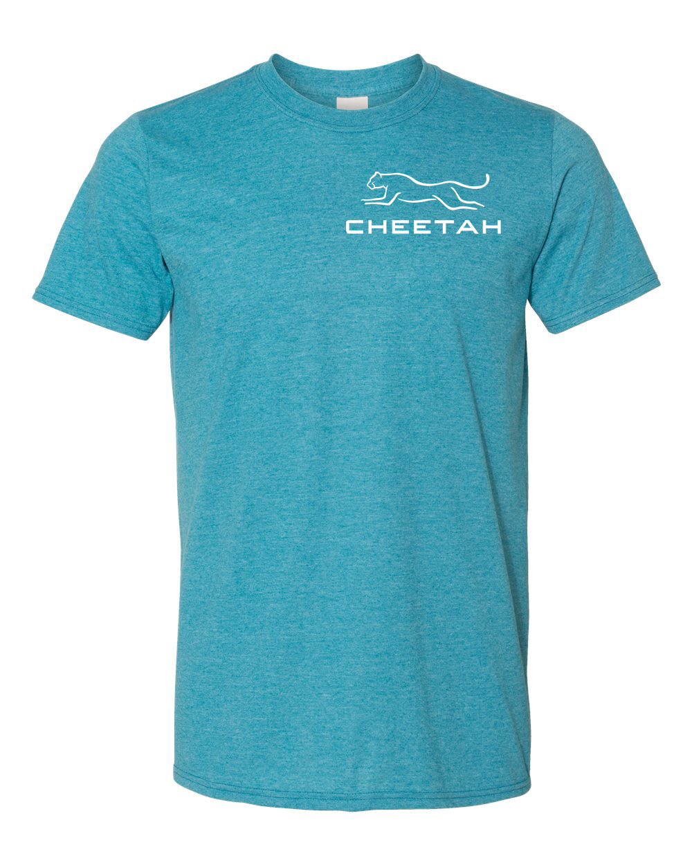 Heather Galapagos Blue Cheetah 100% Quality Cotton Short Sleeve