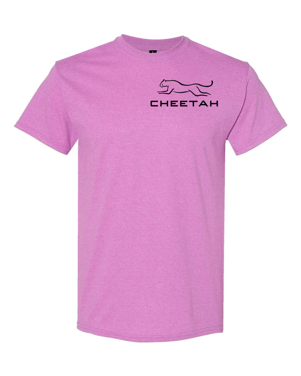 Heather Radiant Orchid Cheetah 100% Quality Cotton Short Sleeve