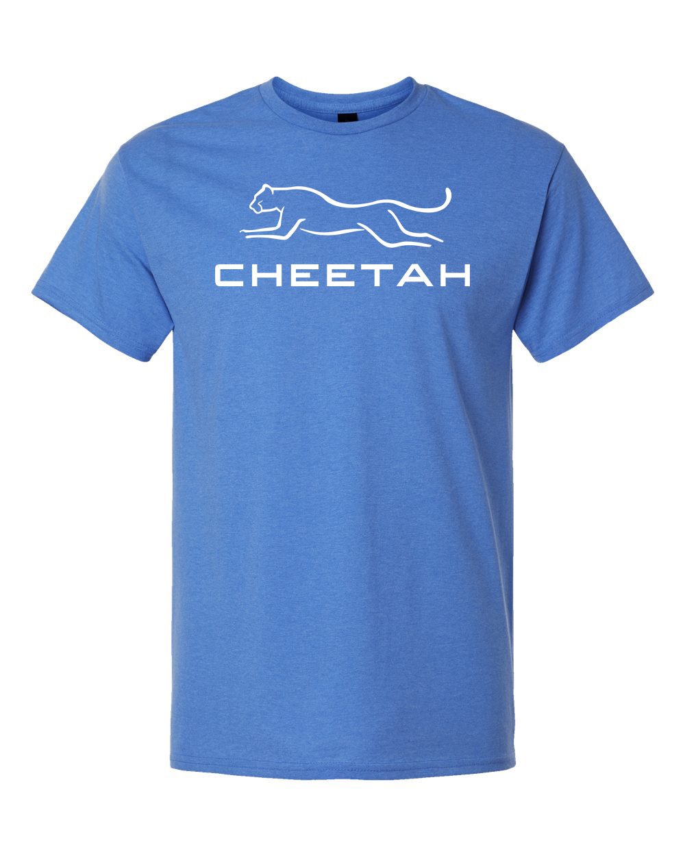 Heather Royal Cheetah 100% Quality Cotton Short Sleeve (Full Chest)