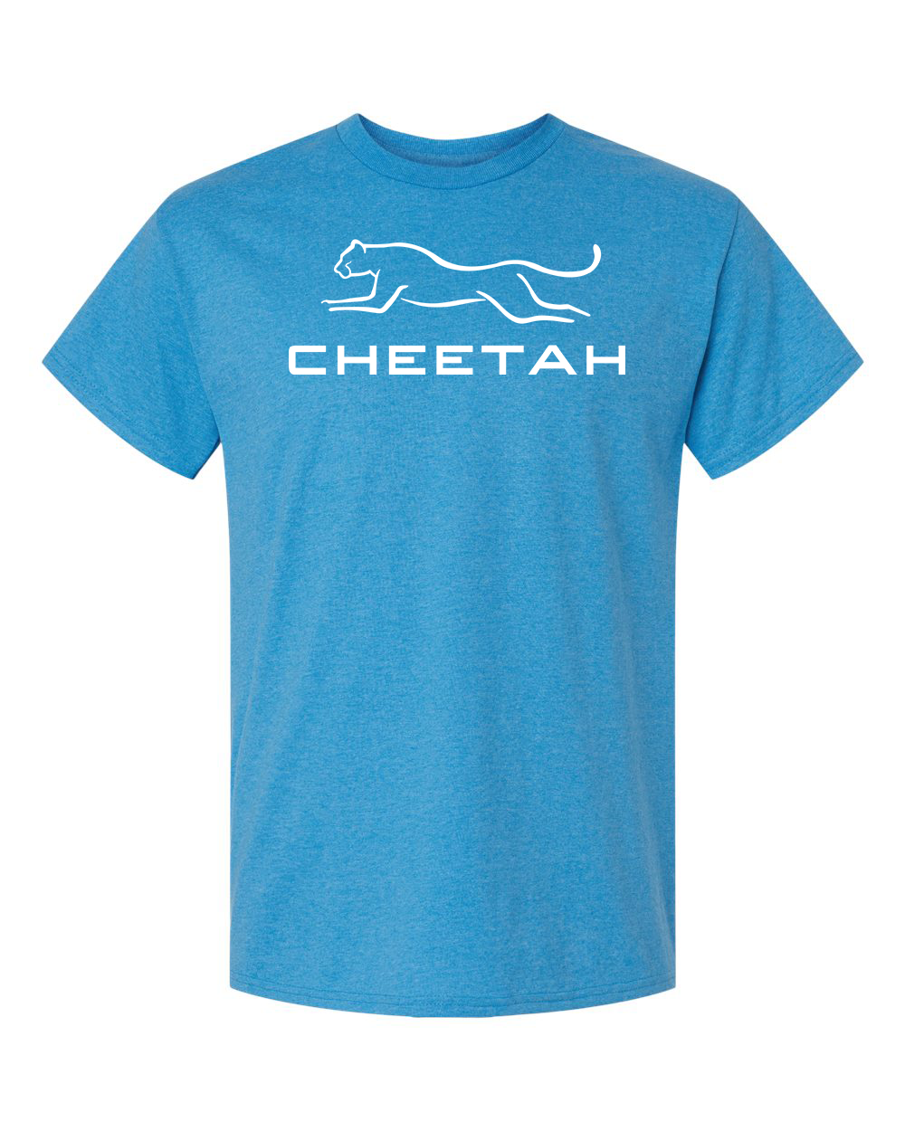 Heather Sapphire Cheetah 100% Quality Cotton Short Sleeve (Full Chest)