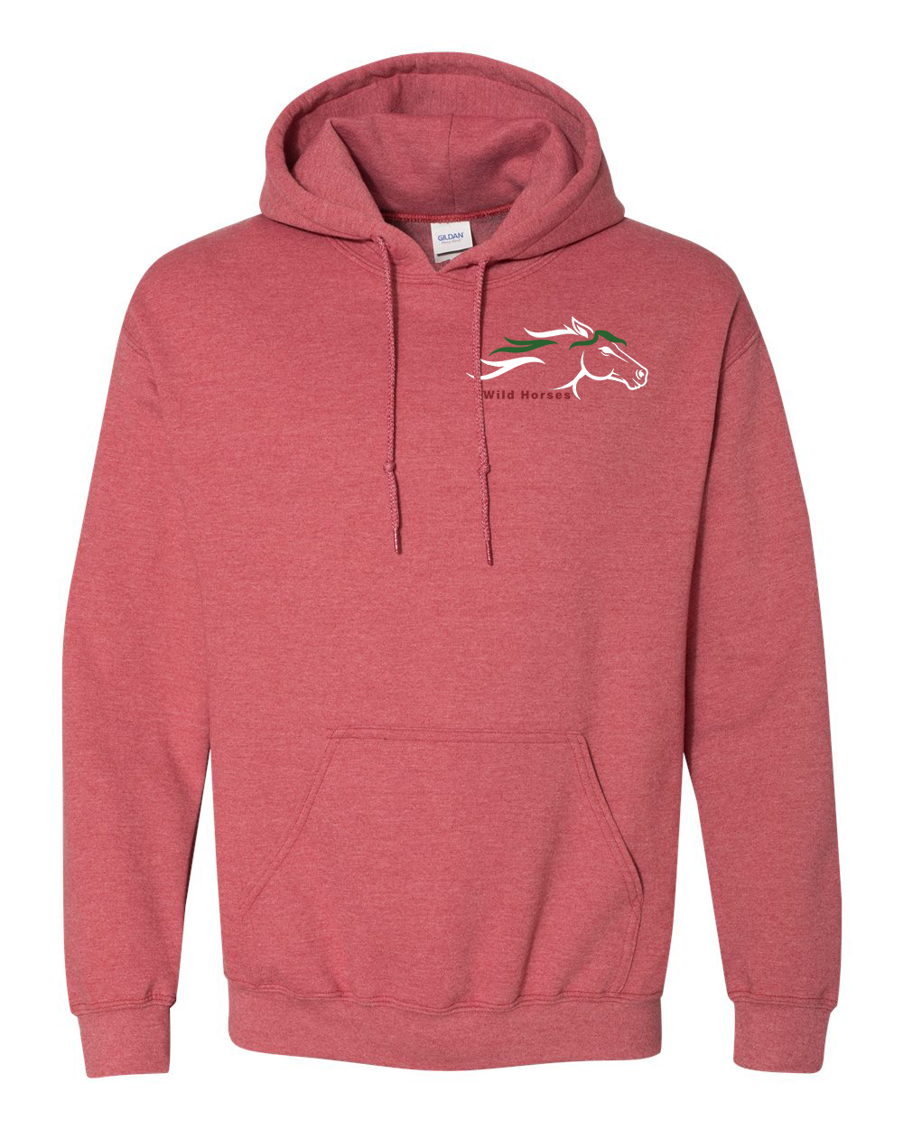 Heather Scarlet Red Wild Horses 100% Quality Cotton Hoodie