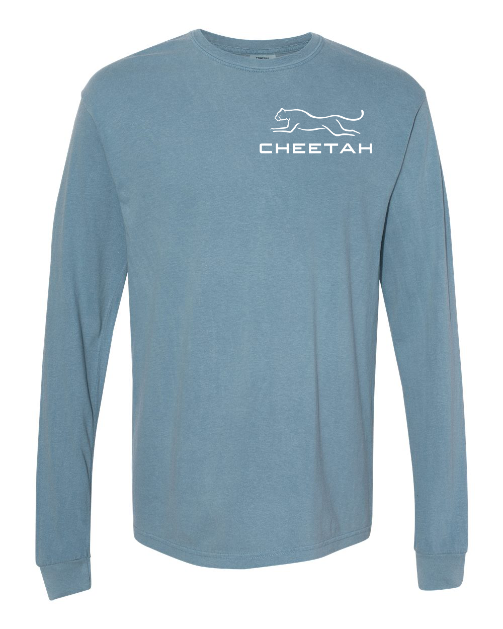 Ice Blue Cheetah 100% Quality Cotton Long Sleeve